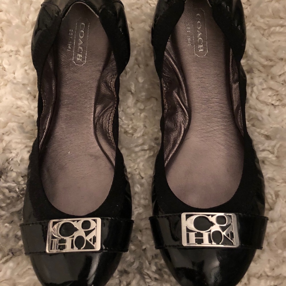 Coach black flats